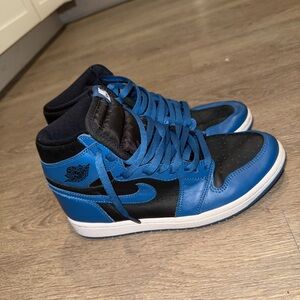 Men's Blue and Black High-Top Sneakers